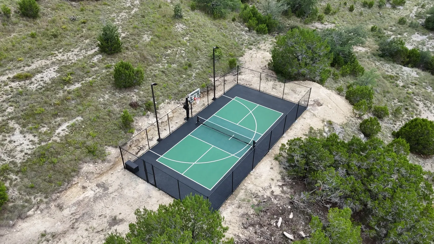 Custom pickleball and basketball court, Austin area