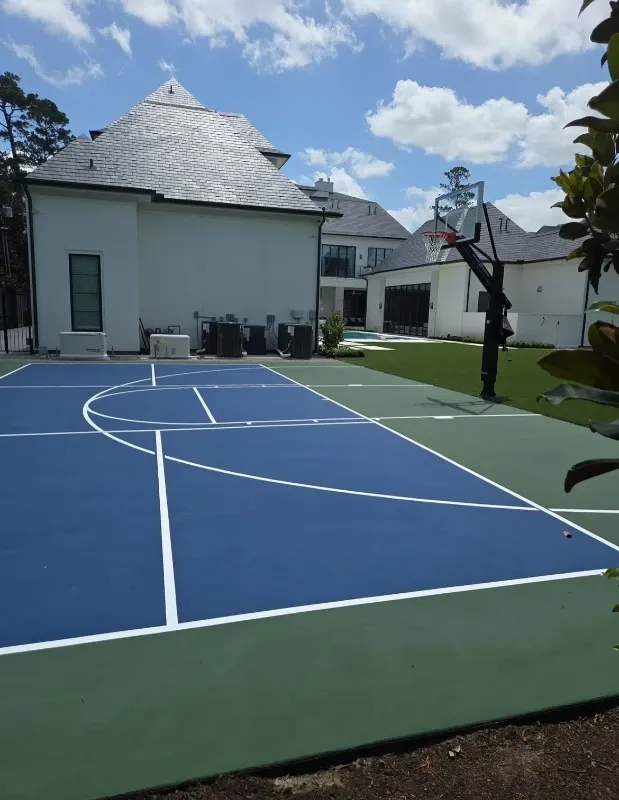 Residential basketball court
