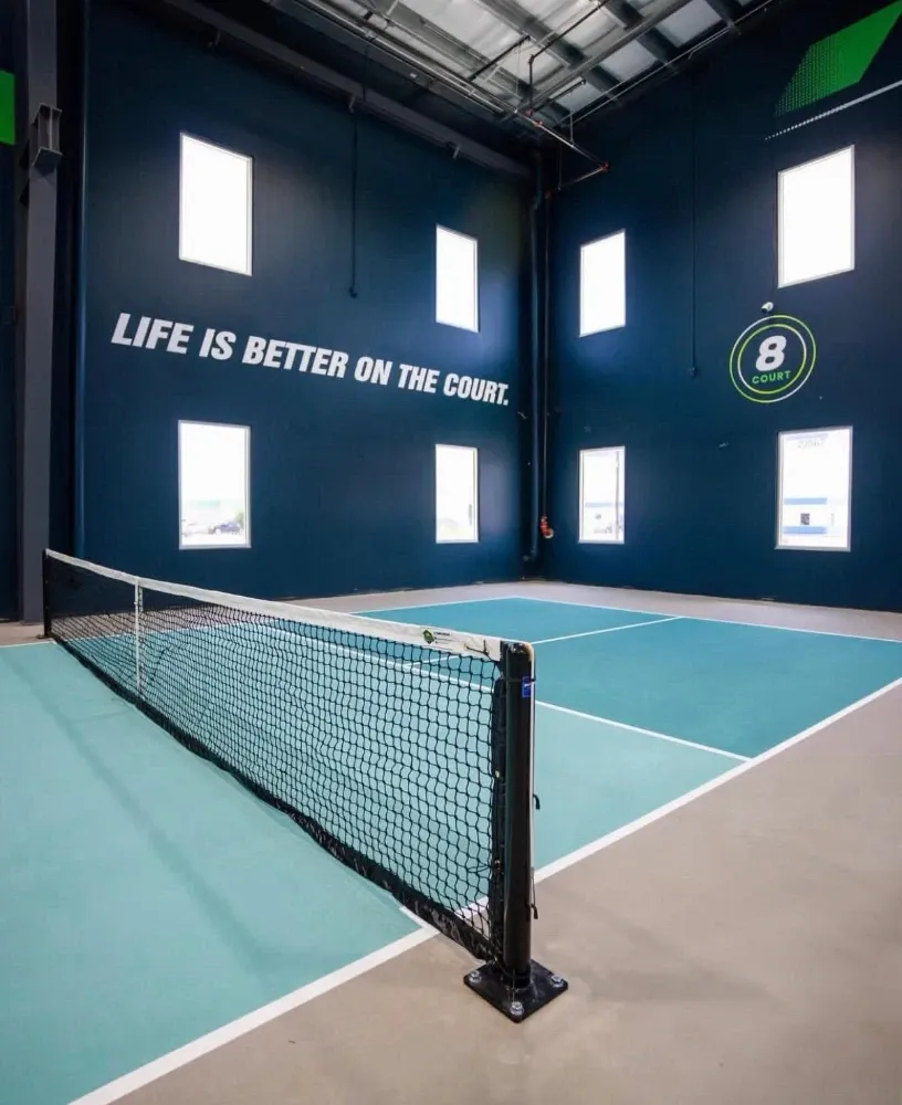 Navy indoor court